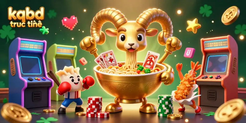 Experience the thrill of kqbd truc tuyến with this vibrant 3D illustration featuring interactive gaming characters.