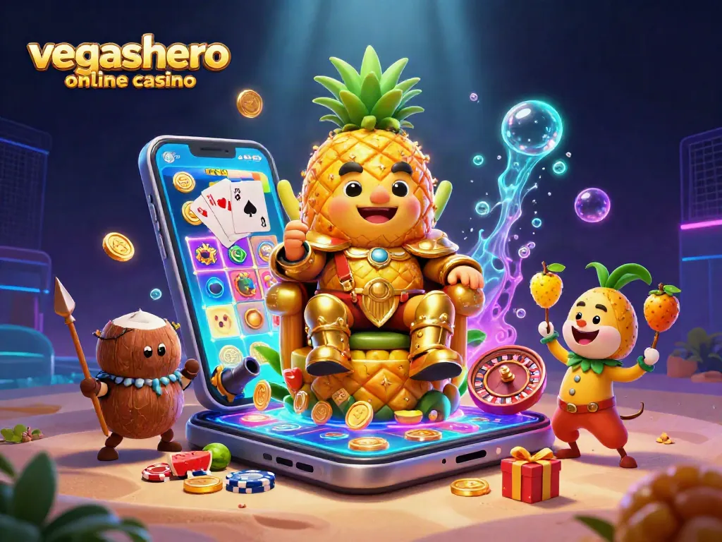 Play exciting games at vegashero online casino with vibrant characters and dynamic casino elements.
