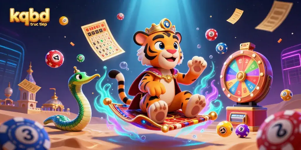 Experience kqbd truc tiep with an exotic tiger sultan surrounded by dynamic gaming elements.