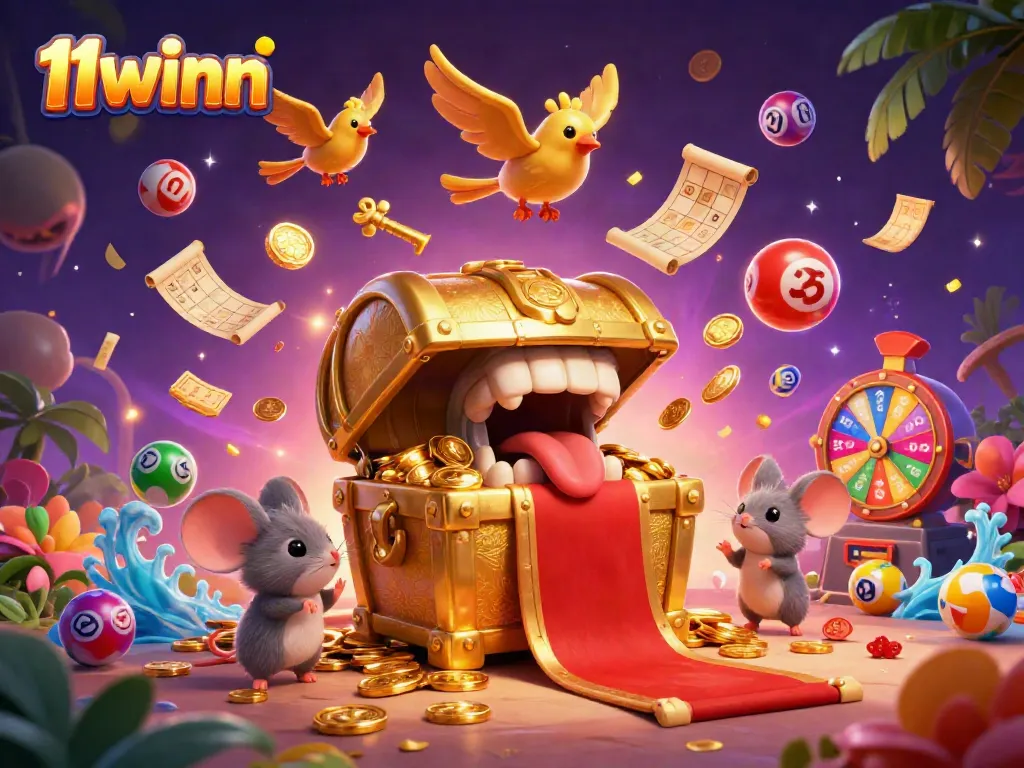 Experience thrilling gameplay with 11winn, showcased by a vibrant casino-themed illustration.