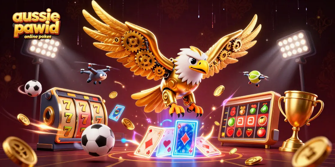 Experience thrilling aussie payid online pokies action with a vibrant 3D casino illustration.